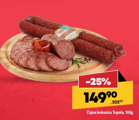 Cajna kobasica Topola 100g