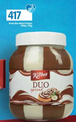 Krem duo mlečni i kakao Kitbis 750g