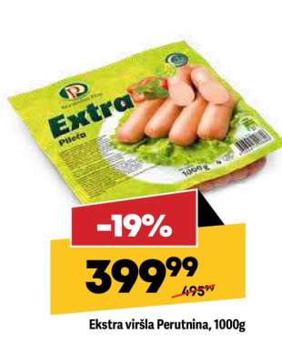 Ekstra viršla Perutnina 1000g
