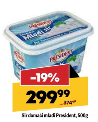 Sir domaći mladi President 500g