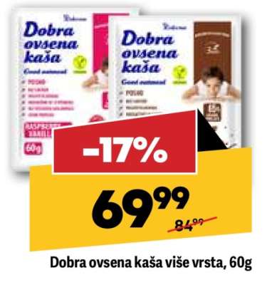 Dobra ovsena kaša više vrsta 60g