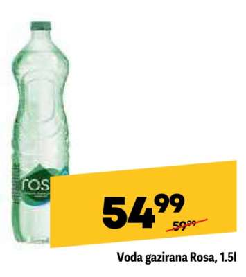 Voda gazirana Rosa 1.5l