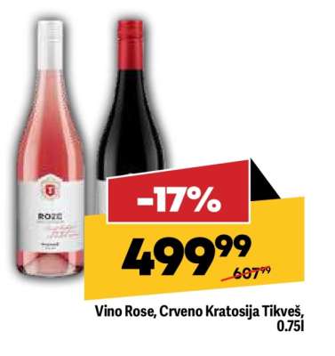 Vino Rose, crveno Kratošija Tikveš, 0.75l