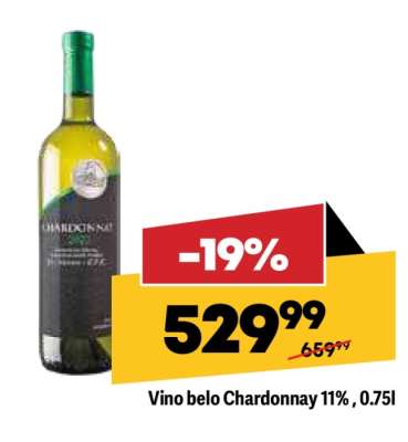 Vino belo Chardonnay 11%, 0.75l