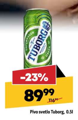 Pivo svetlo Tuborg 0,5l