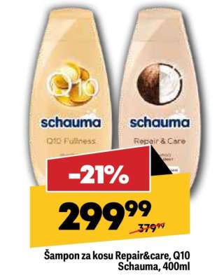 Šampon za kosu repair&care, Q10 Schauma, 400ml