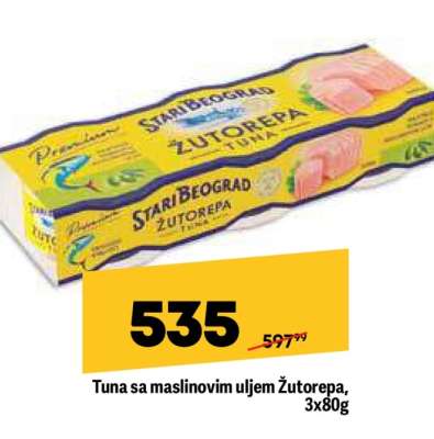 Tuna sa maslinovim uljem Žutorepa, 3x80g