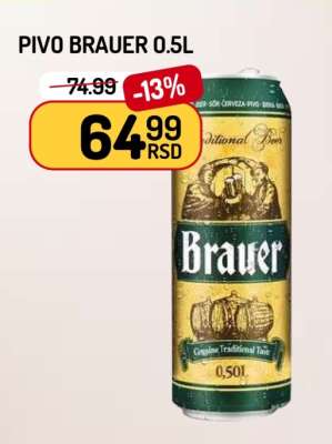 Pivo Brauer 0.5l