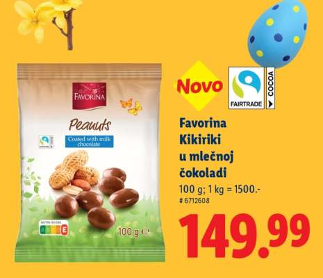 Favorina Kikiriki u mlečnoj čokoladi