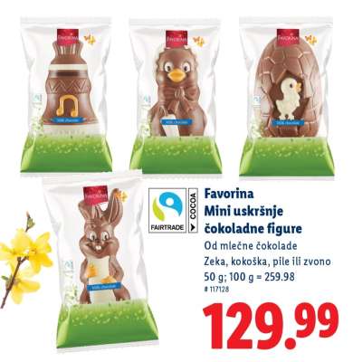 Favorina Mini uskršnje čokoladne figure