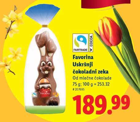 Favorina Usrksnji čokoladni zeka