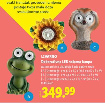 LIVARNO Dekorativna LED solarna lampa