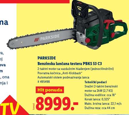 PARKSIDE Benzinska lančana testera PBKS 53 C3