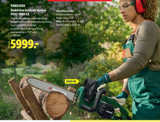 PARKSIDE Električna lančana testera PEKS 1600 C3