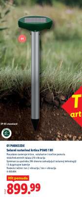 PARKSIDE Solární rasterivač krtica PSMS 1 B1