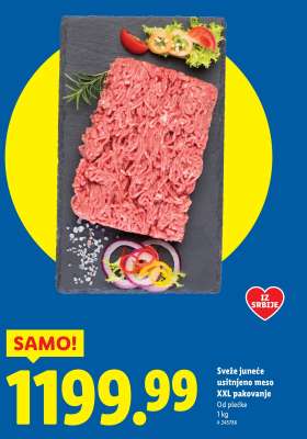 Sveže juneće usitnjeno meso XXL pakovanje