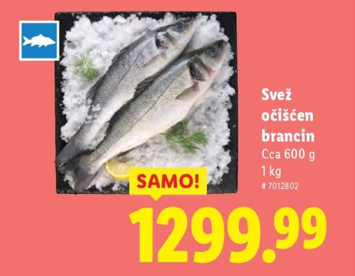 Svěž očištěn brancin