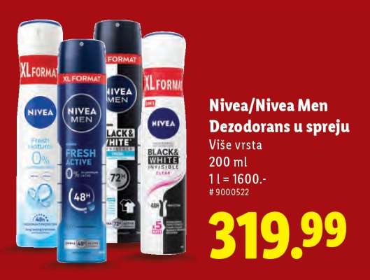 Nivea/Nivea Men Dezodorans u spreju