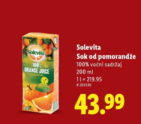 Solevita Sok od pomorandže