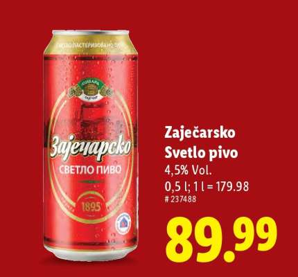 Zaječarsko Svetlo pivo