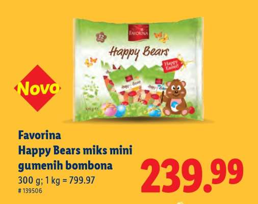Favorina Happy Bears miks mini gumenih bombona
