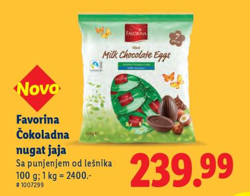 Favorina Čokoladna nugat jaja