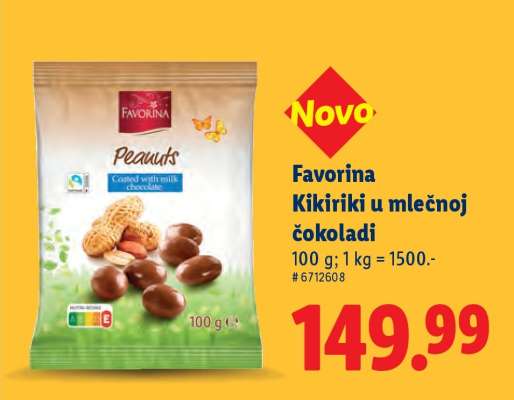 Favorina Kikiriki u mlečnoj čokoladi