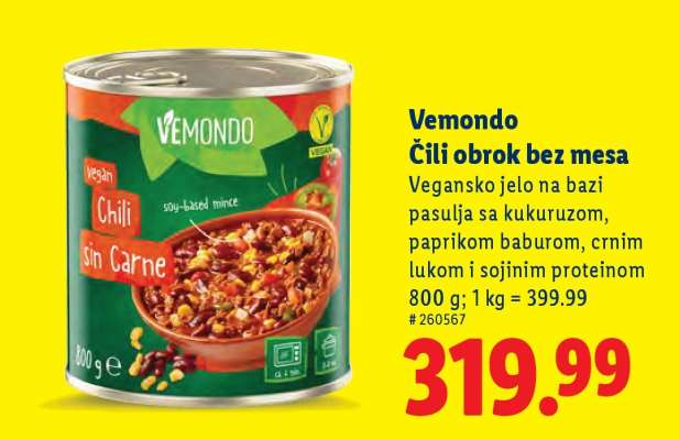Vemondo Čili obrok bez mesa