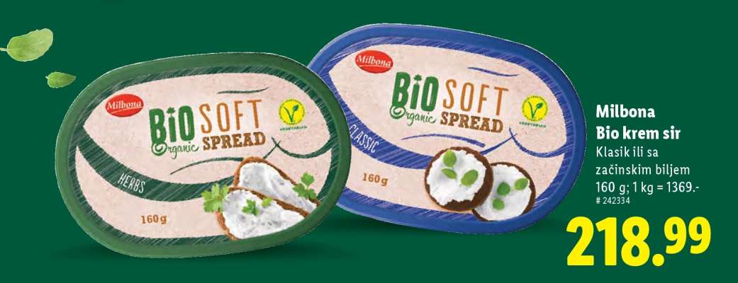 Milbona Bio krem sir