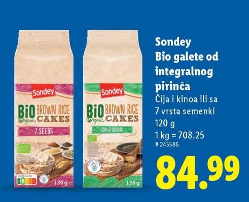 Sondey Bio galete od integralnog pirinča