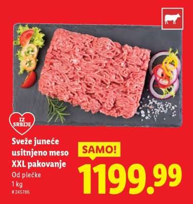 Sveže juneće usitnjeno meso XXL pakovanje