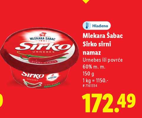 Mlekara Šabac Sirko sirni namaz