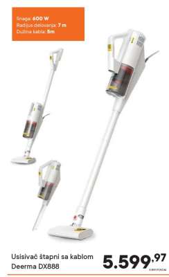 Usisivač štapni sa kablom Deerma DX888