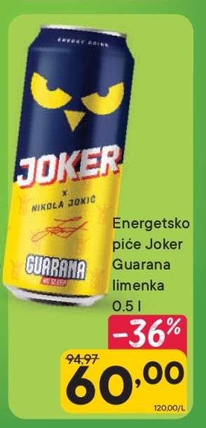 Energetsko piće Joker Guarana limenka 0.5 l