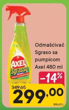Odmaščivač Sgraso sa pumpicom Axel 480 ml