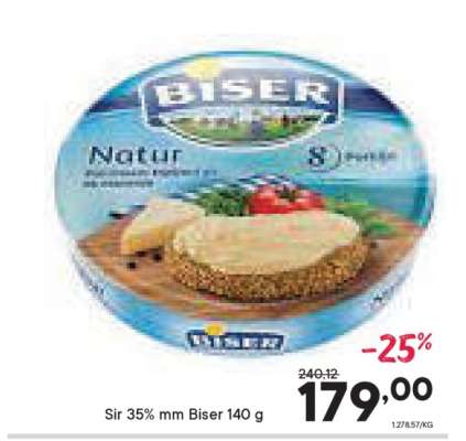 Sir 35% mm Biser 140 g