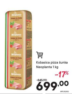 Kobasica pizza šunka Neoplanta 1 kg