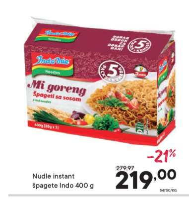 Nudle instant špagete Indo 400 g
