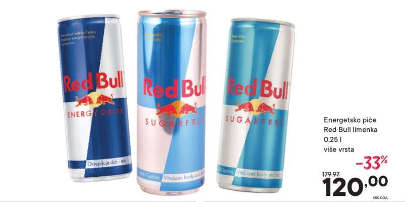 Energetko pice Red Bull limenka