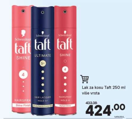 Lak za kosu Taft 250 ml više vrsta