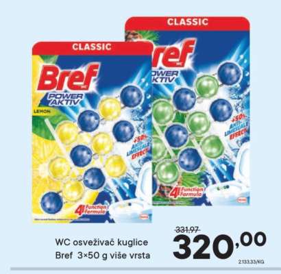 WC osveživač kuglice Bref