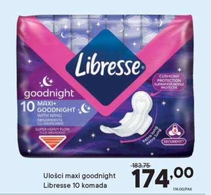 Ulošci maxi goodnight Libresse 10 komada