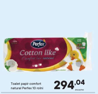 Toalet papir comfort natural Perfex 10 rolni