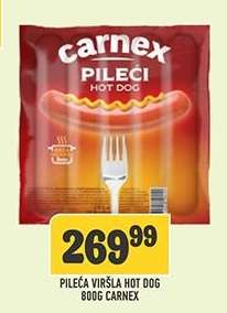Pileća viršla hot dog