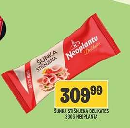 Šunka stisnjena delikates 330g Neoplanta