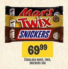 Čokolada Mars, Twix, Snickers 50g