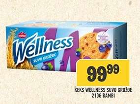 Keks Wellness Suvo Grožđe