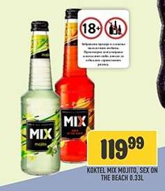 Koktel Mix Mojito, Sex on the Beach 0.33L