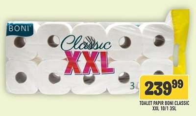Toalet papir Boni Classic XXL 10/1 3SL