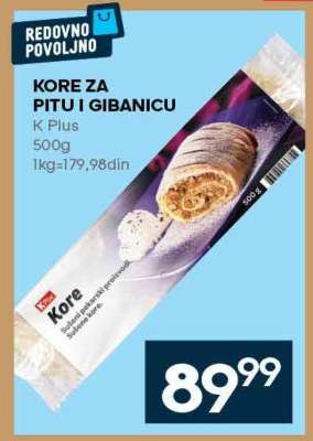 KORE ZA PITU I GIBANICU